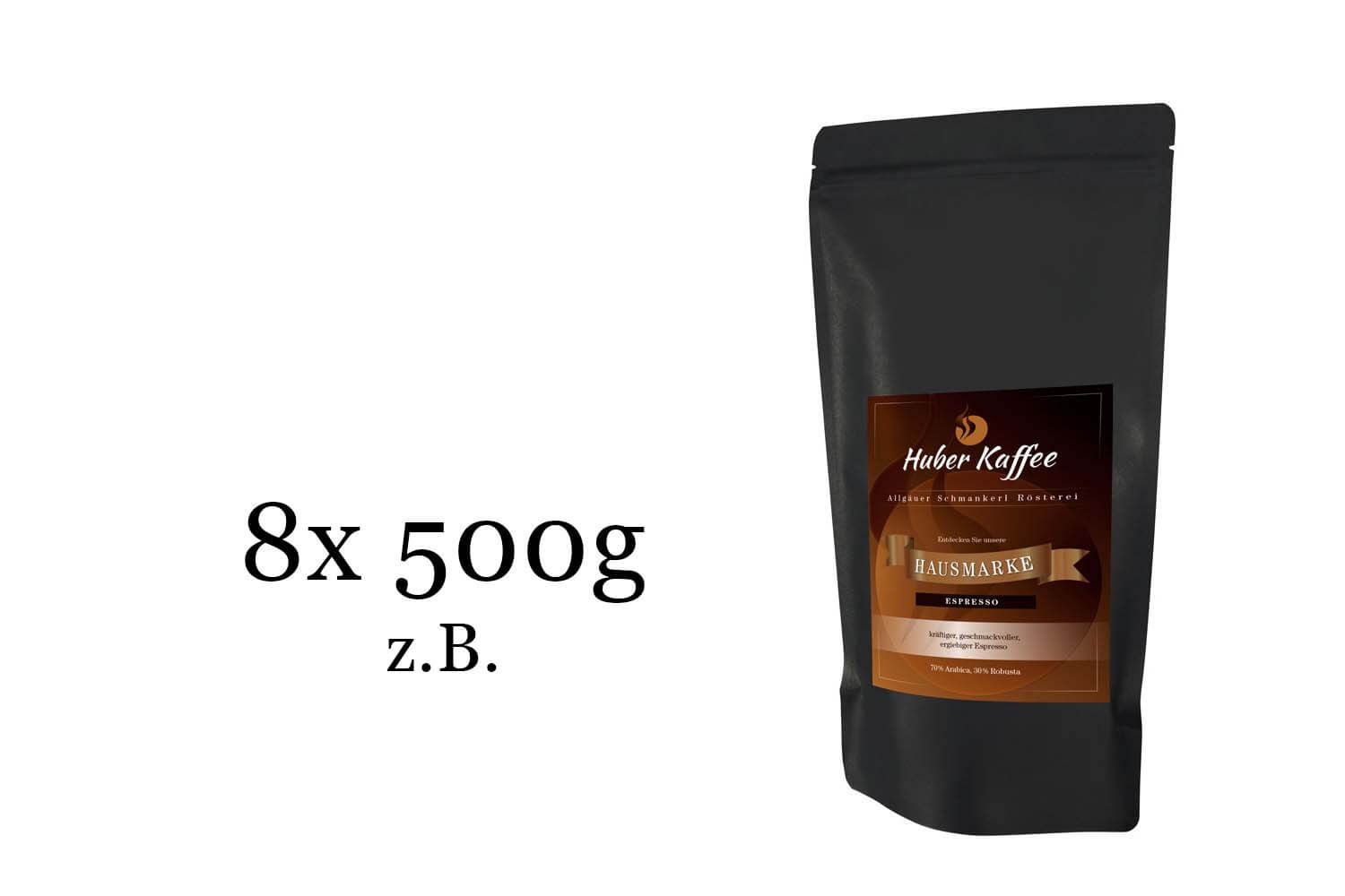 Wunsch Karton Espresso, 8x 500g